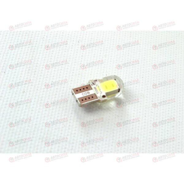 Лампа с/диод 12В T10-COB 22мм W5W габарит белая силикон (с резистором) AV, изображение 2