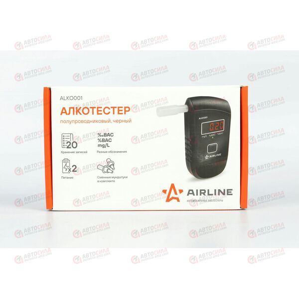 Алкотестер полупроводниковый черный AIRLINE, изображение 2