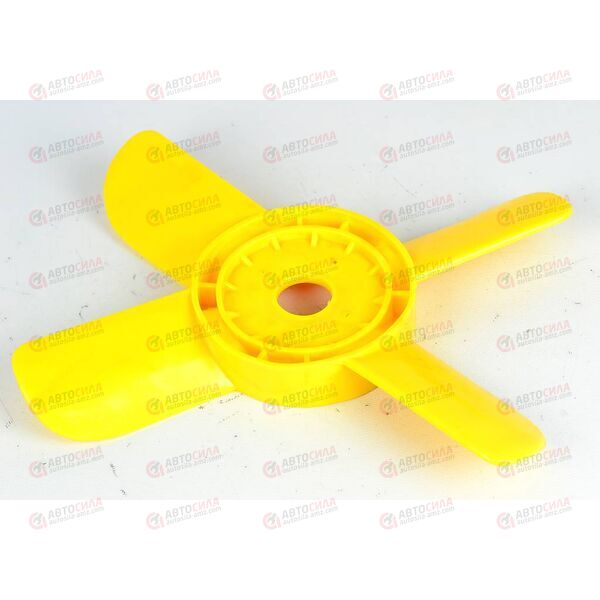 Крыльчатка вентилятора 412 охлаждения ДВС (4 лоп) (желтая) Запорожье, изображение 2