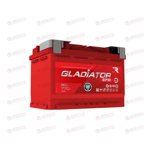 АКБ 80VL GLADIATOR EFB (R+) (0) (пт 770)(276х175х190) 2025 год